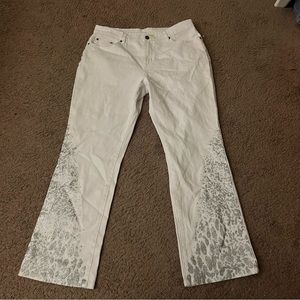 Y2K White bedazzled jeans
